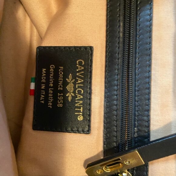 Cavalcanti Leopard Print Genuine Leather Italian Handbag – Black Accents - Picture 2 of 4